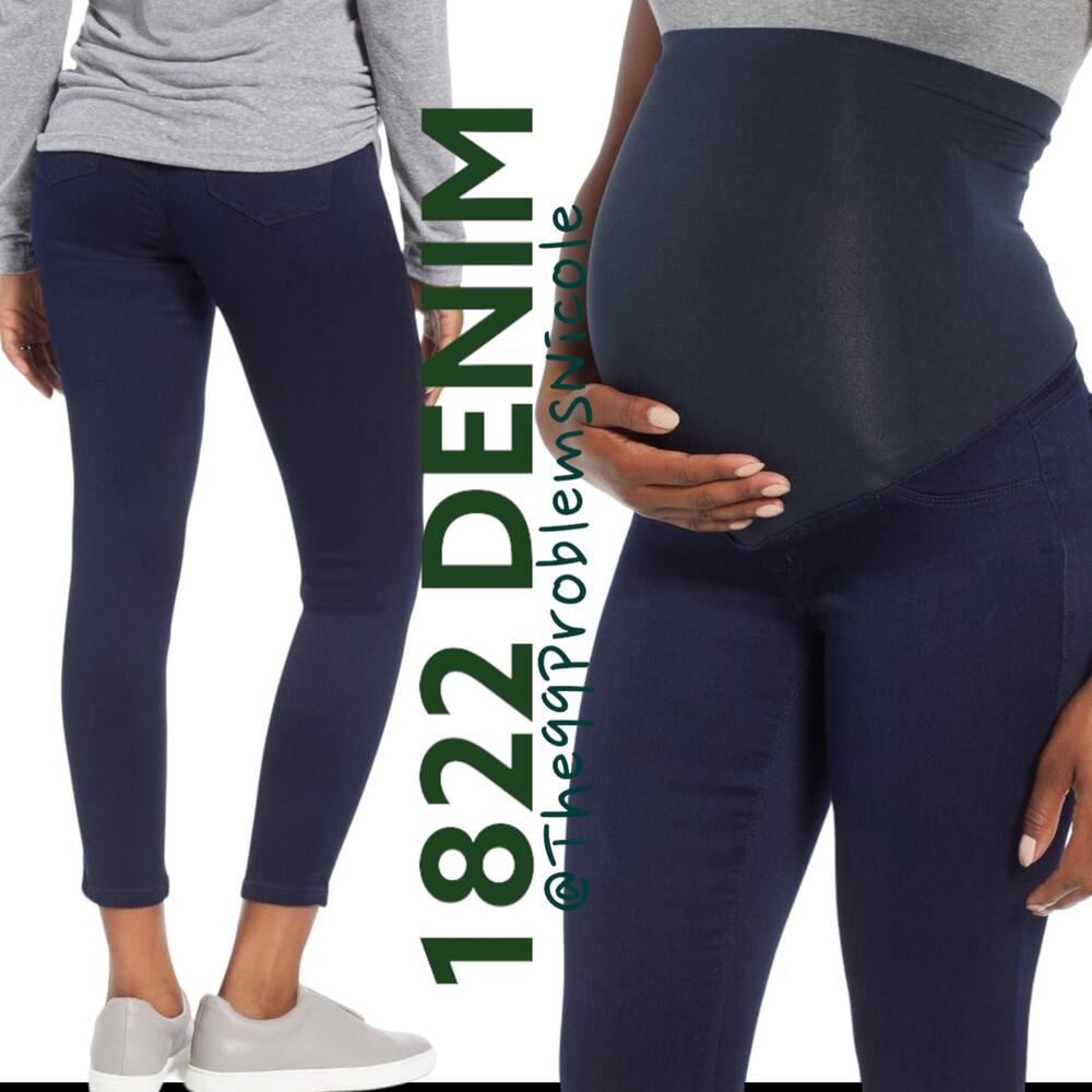 1822 Re: Denim Butter Ankle Skinny Maternity Jeans
